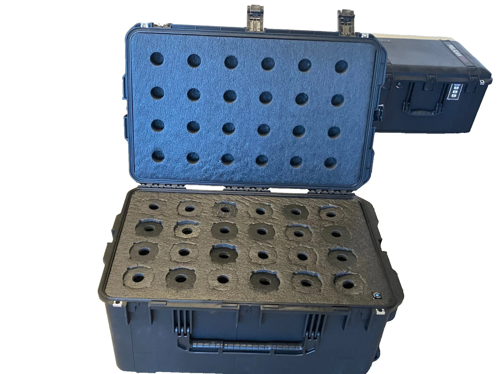 Open Box 24 Bottle Wheeled Wine Carrier -