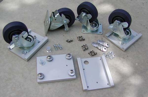 SKB Mil-Standard Caster Plate and Wheels Kit