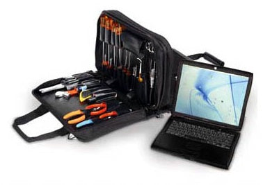CH Ellis Double Zipper Attache Tool and Laptop Case