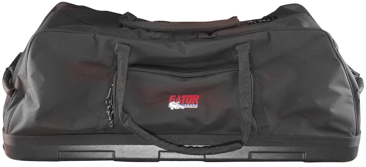 Rolling Polyethylene Reinforced Bag with Tie-Down Straps and Riveted Handles.